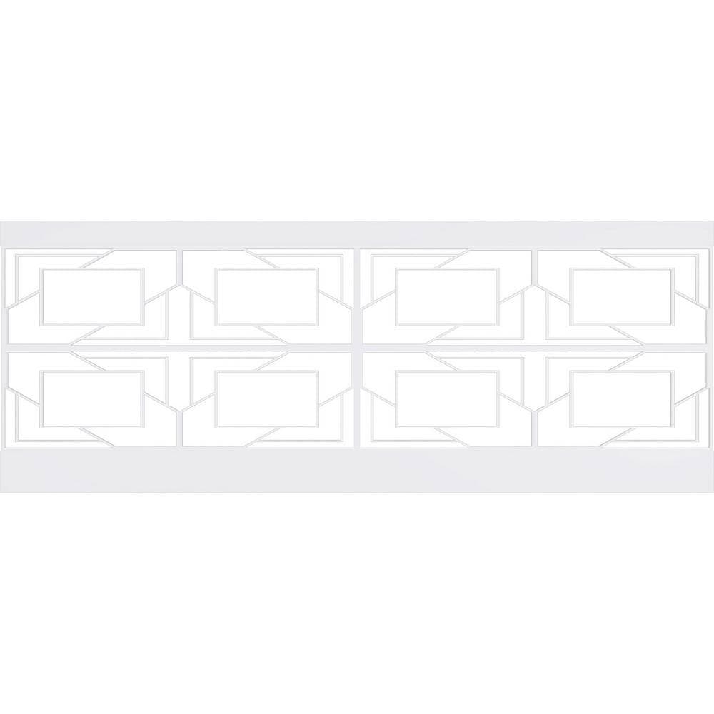 Ekena Millwork 36 in. H x 94-1/2 in. W 23.64 sq. ft. Monument PVC Wainscot Paneling Kit (2)