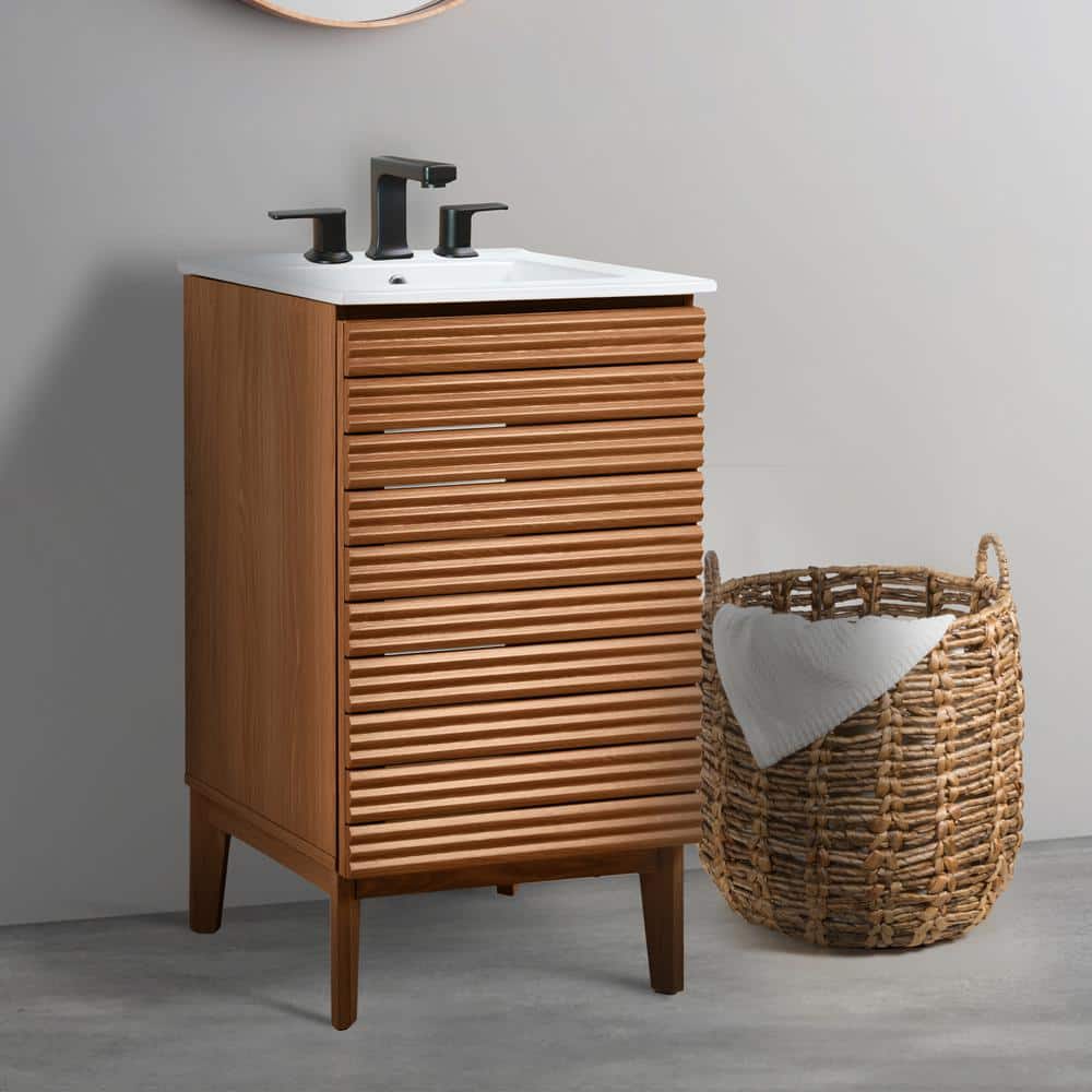 JONATHAN Y Calandre W 18 in. D 33 in. H 2-Shelf Bath Vanity Cabinet without Top (Sink Basin not Included)