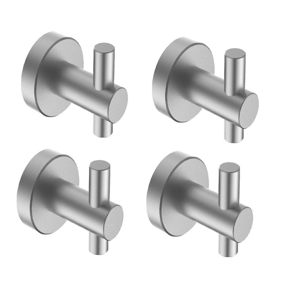 cadeninc Wall Mounted Round Bathroom Robe Hook and Towel Hook in Starry Gray (4-Pack Combo) (1)