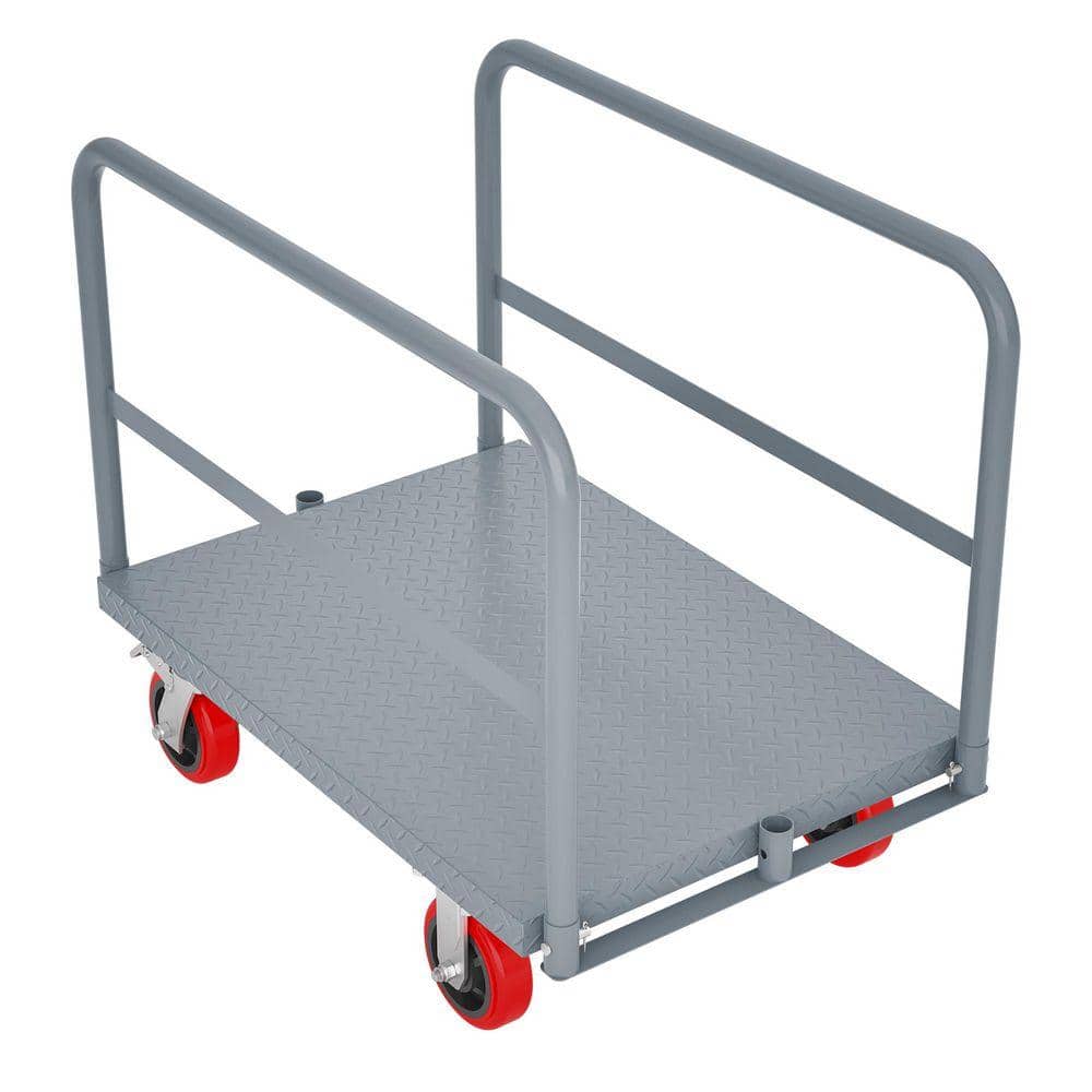 Miscool Avex Drywall Cart with 2000 Load Capacity Heavy Duty Steel Panel Truck Platform Truck Flat Cart