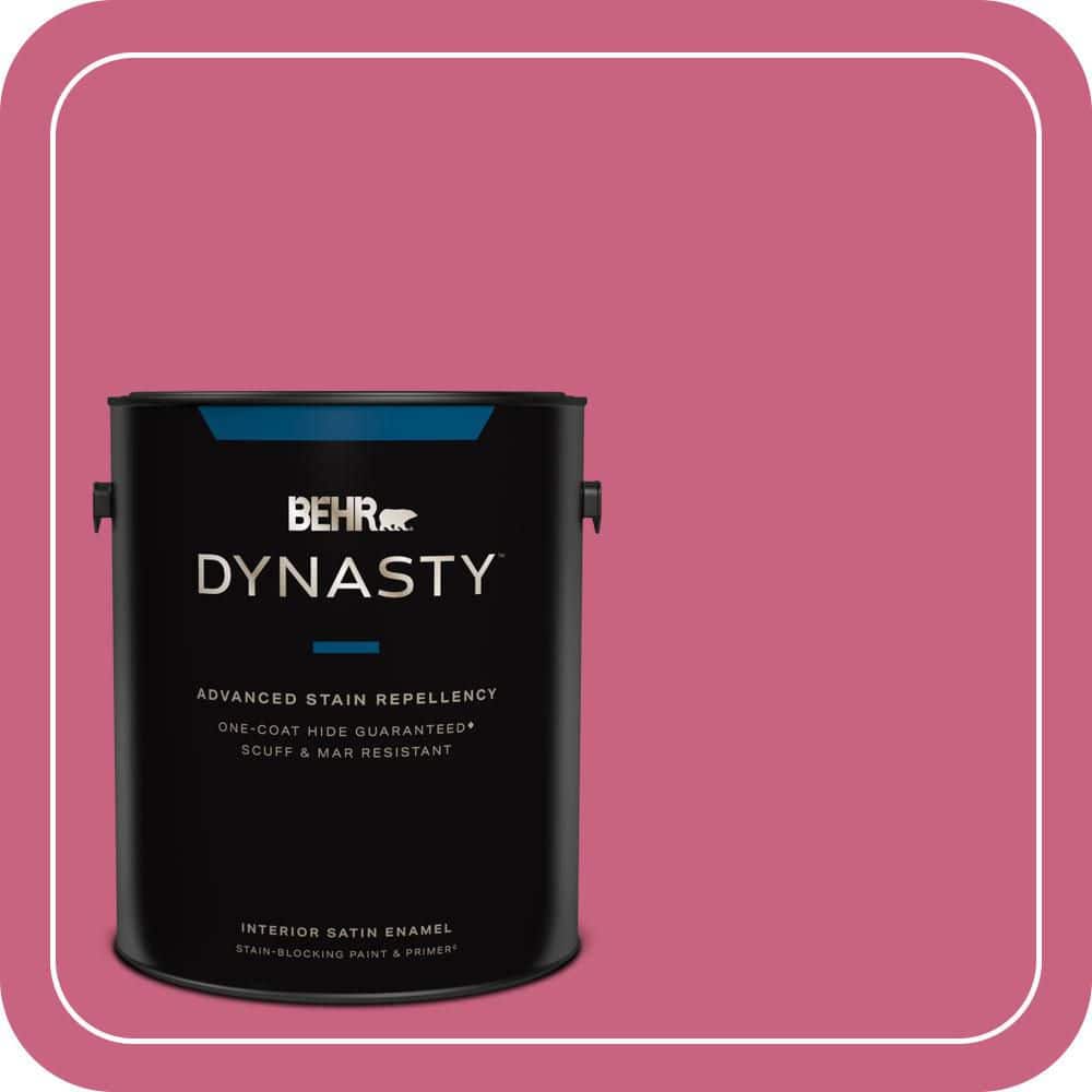 BEHR DYNASTY 1 gal. #P130-6 Ballerina Tutu Satin Enamel Interior Stain-Blocking Paint & Primer