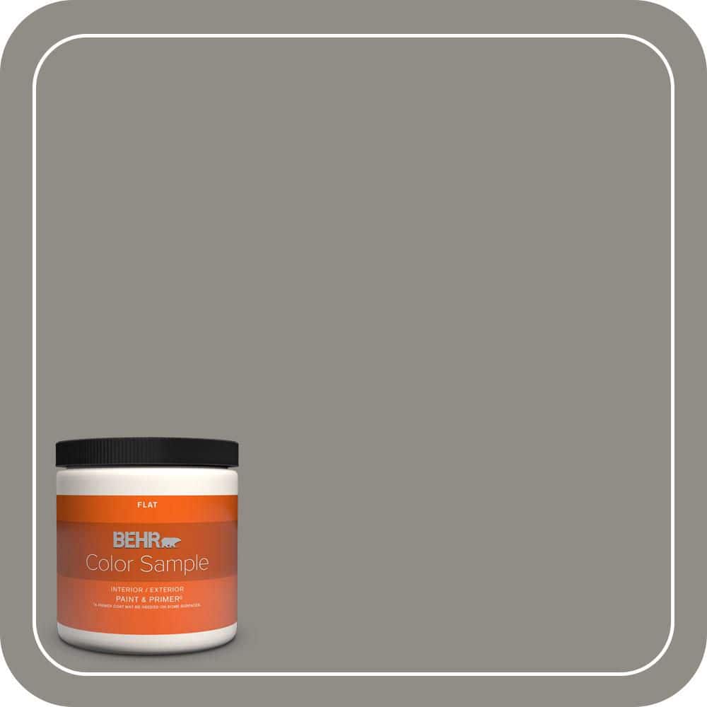 BEHR PREMIUM PLUS 8 oz. #T13-17 Timber Town Flat Interior/Exterior Paint & Primer Color Sample (1)