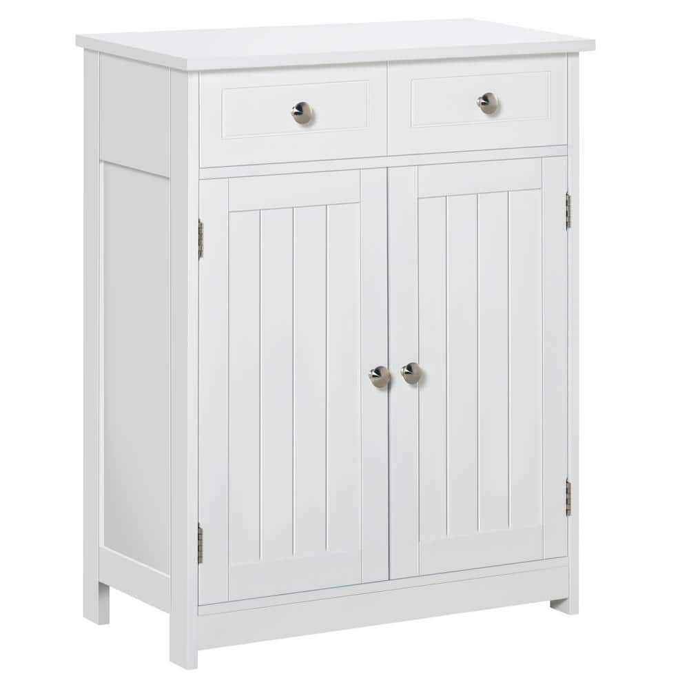 kleankin 23.5 in. W x 11.75 in. D x 29.5 in. H White MDF Freestanding Bathroom Storage Wall Cabinet in White (1)