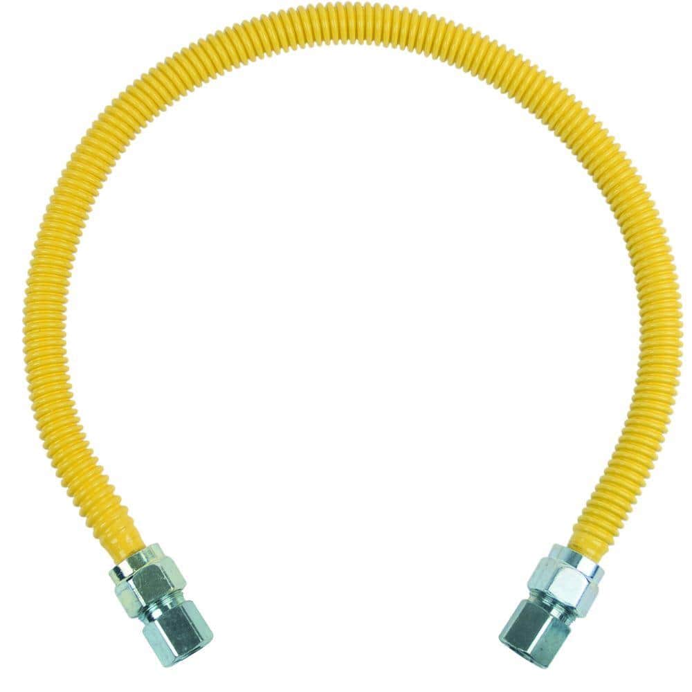 BrassCraft ProCoat 1/2 in. FIP x 1/2 in. FIP x 30 in. Stainless Steel Gas Connector 5/8 in. O.D. (136,000 BTU) (1)