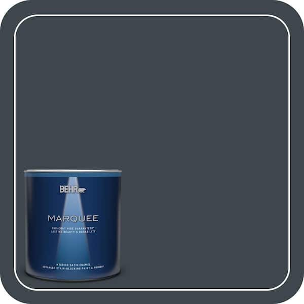 BEHR MARQUEE 1 qt. #PPU25-23 Winter Way Satin Enamel Interior Paint & Primer (2)