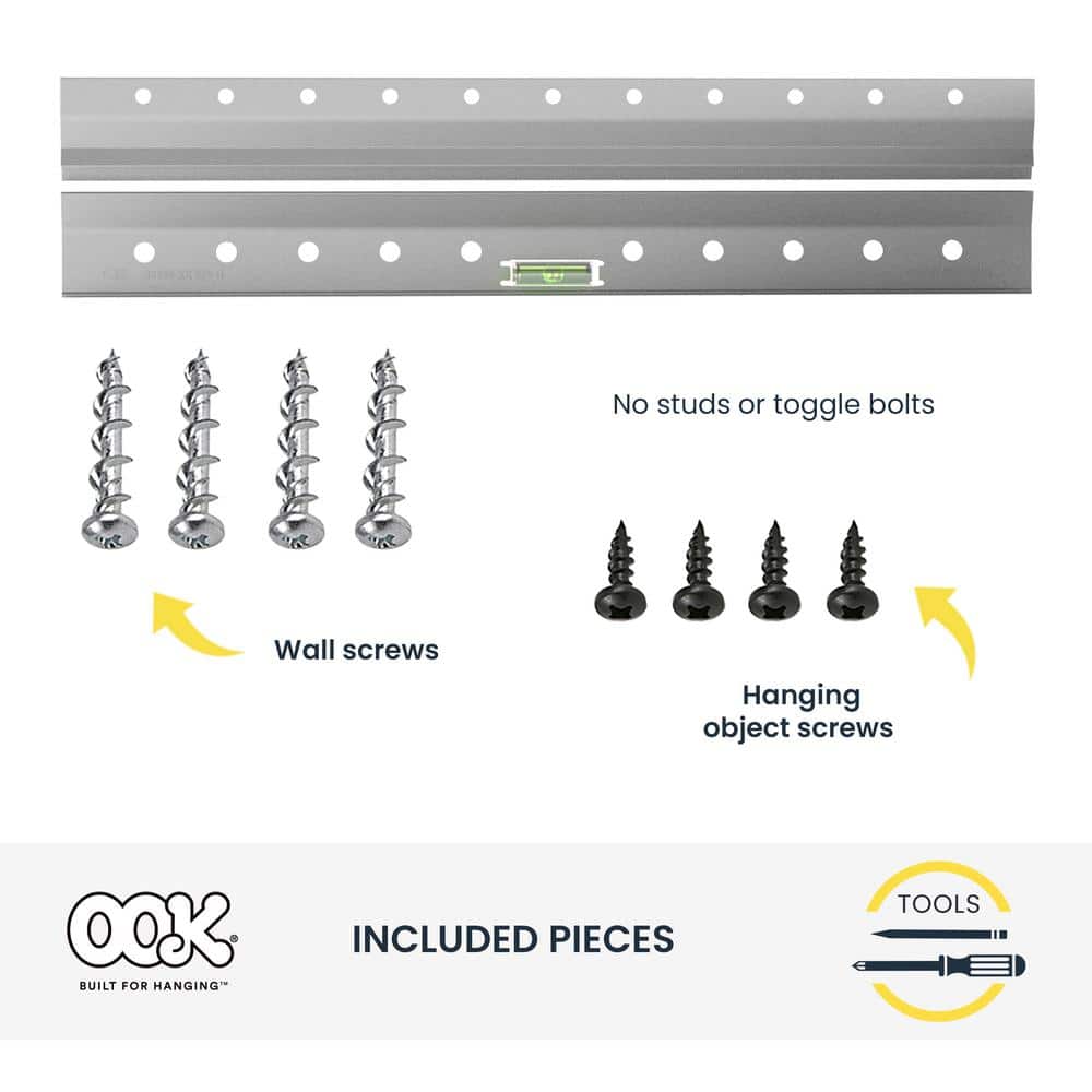 OOK 100 lb. French Cleat Picture/Mirror Hanging Kit with Wall Dogs (13-Piece) (3)