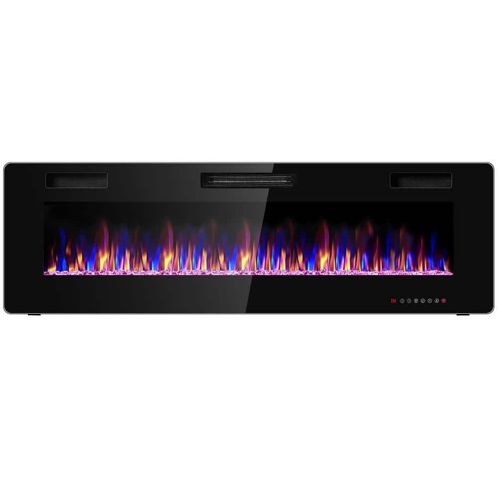 Costway 5100 BTU 60 in. Electric Wall Heater Fireplace Recessed Ultra Thin Furnace Wall Mounted Heater (1)