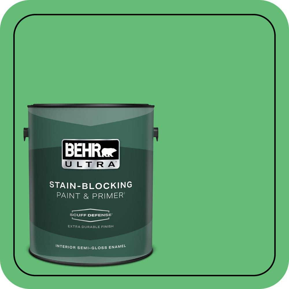 BEHR ULTRA 1 gal. #450B-5 Lady Luck Extra Durable Semi-Gloss Enamel Interior Paint & Primer