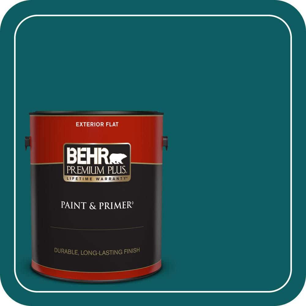 BEHR PREMIUM PLUS 1 gal. #S-H-500 Realm Flat Exterior Paint & Primer