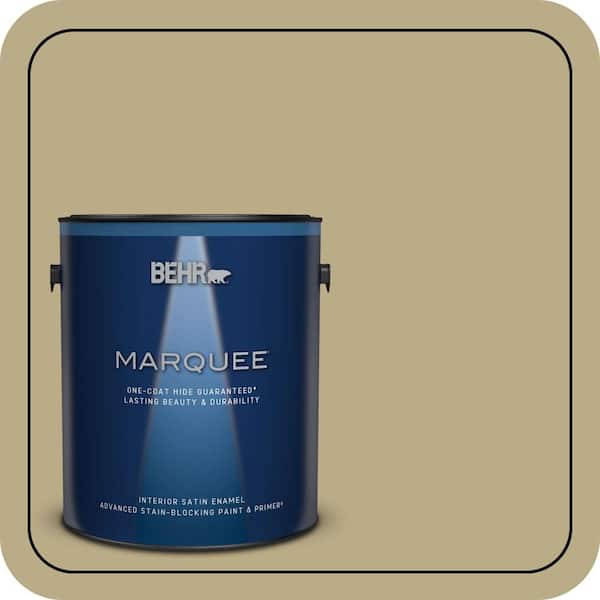 BEHR MARQUEE 1 gal. #S330-4 Fennel Seed One-Coat Hide Satin Enamel Interior Paint & Primer (2)