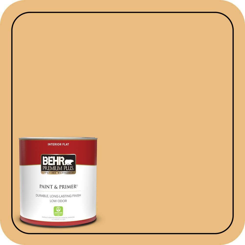 BEHR PREMIUM PLUS #310D-4 Gold Buff Enamel Interior/Exterior Paint & Primer Color Sample (1)