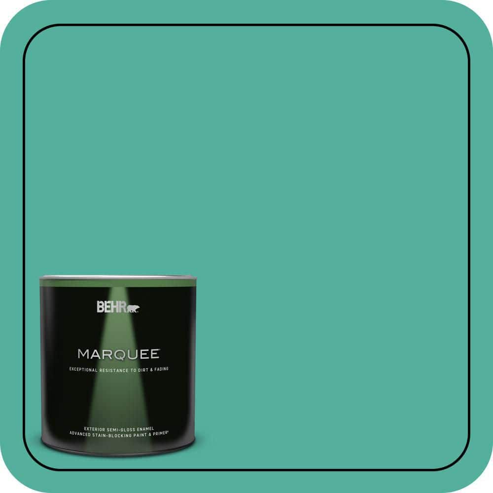 BEHR MARQUEE 1 qt. #P440-5 Water Park Semi-Gloss Enamel Exterior Paint & Primer