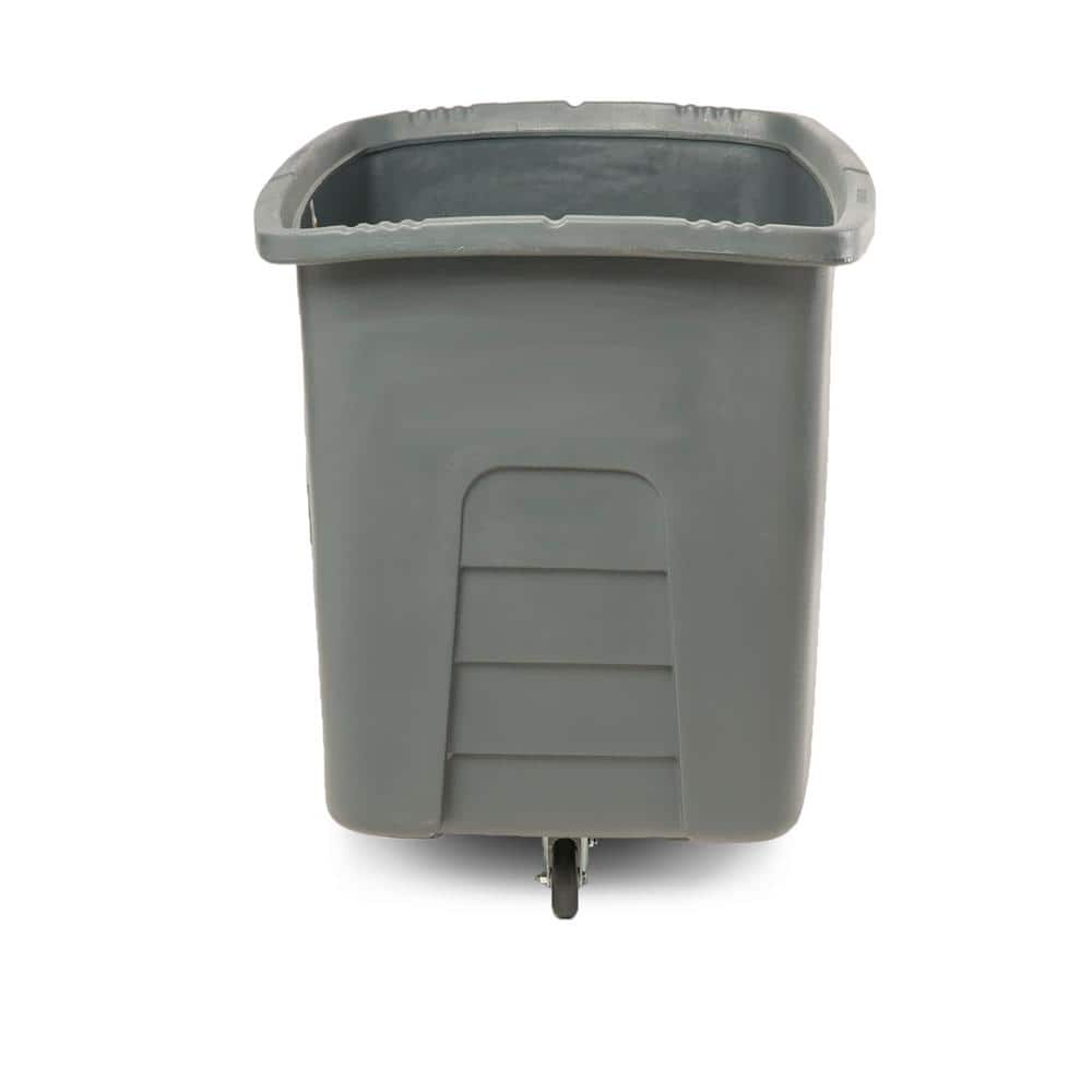 Toter 12 Cubic Foot 400 lbs. Capacity Heavy Duty Manual Cube Truck- Gray (4)