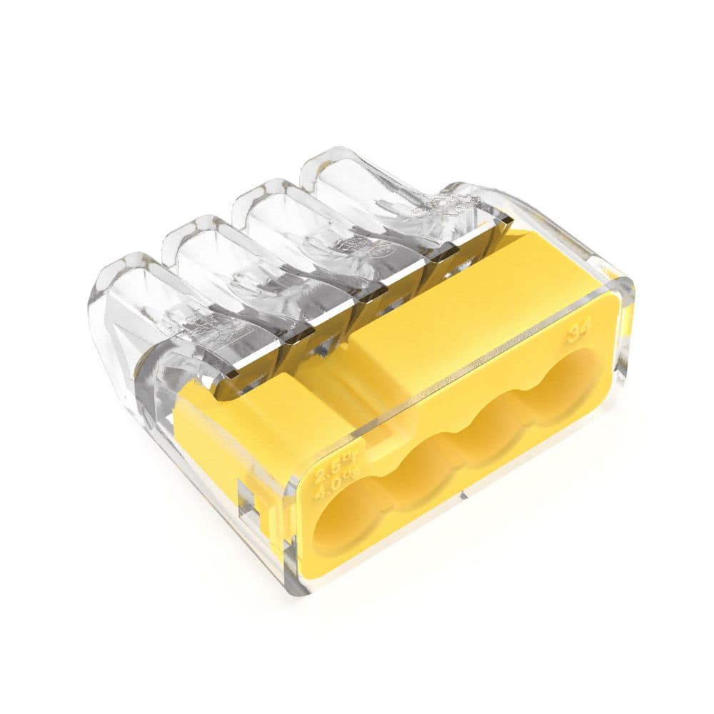 IDEAL In-Sure Push-In Wire Connector, 4-Port, Bag of 100