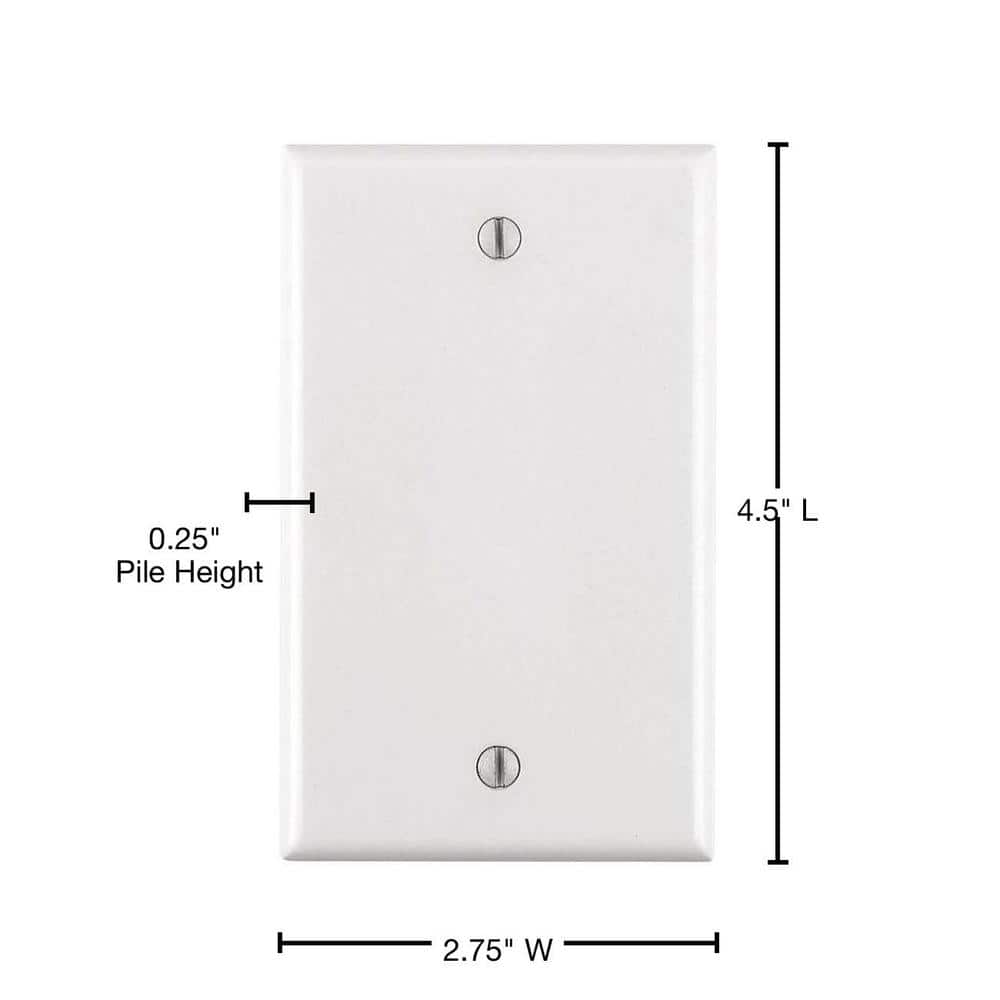 Leviton 1-Gang White Blank Plate Plastic Standard Wall Plate (1-Pack) 88014-W (2)
