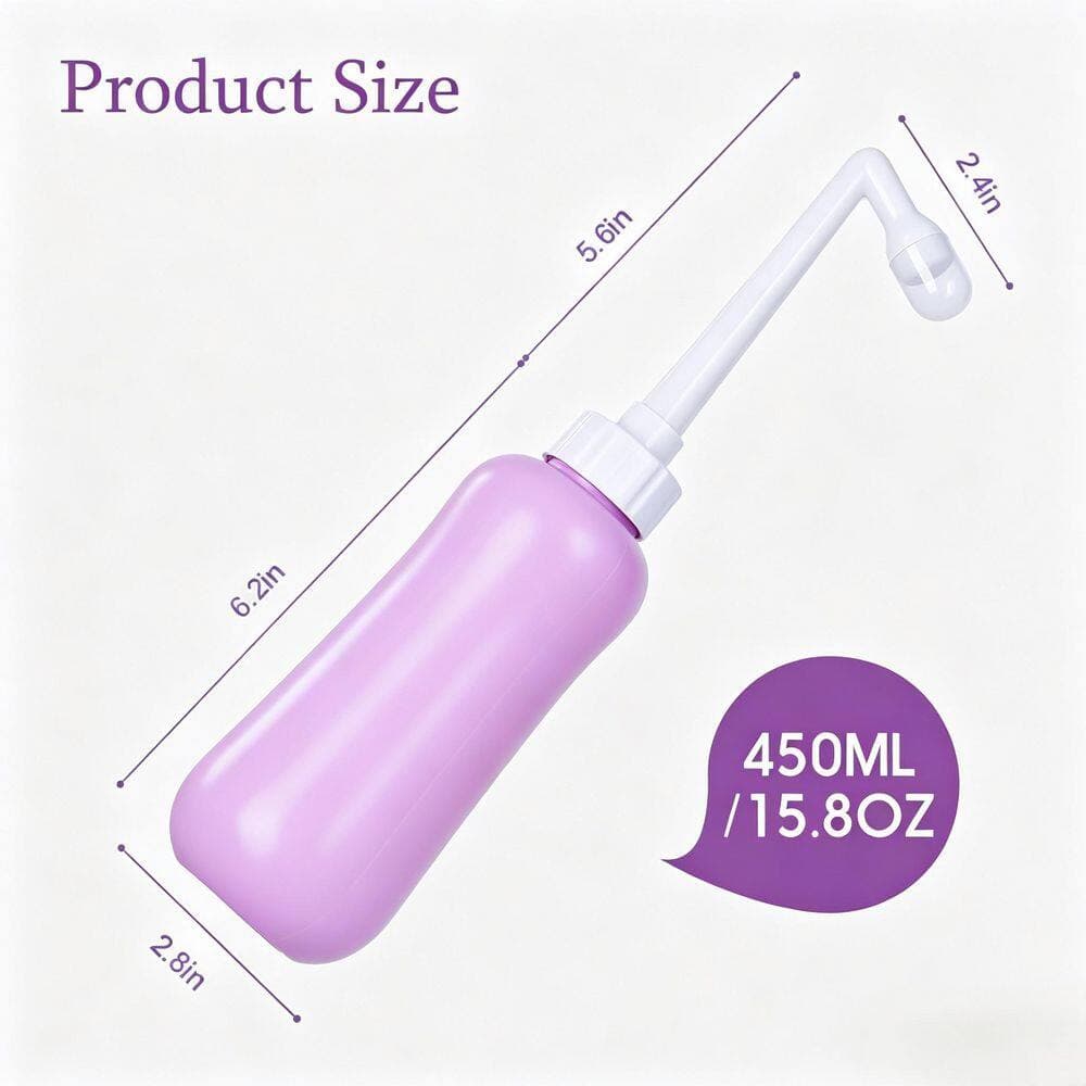 Numhew Travel Series Handheld Bidet Bidet Attachment with 450ml Capacity and Nozzle Included (Purple) (2)