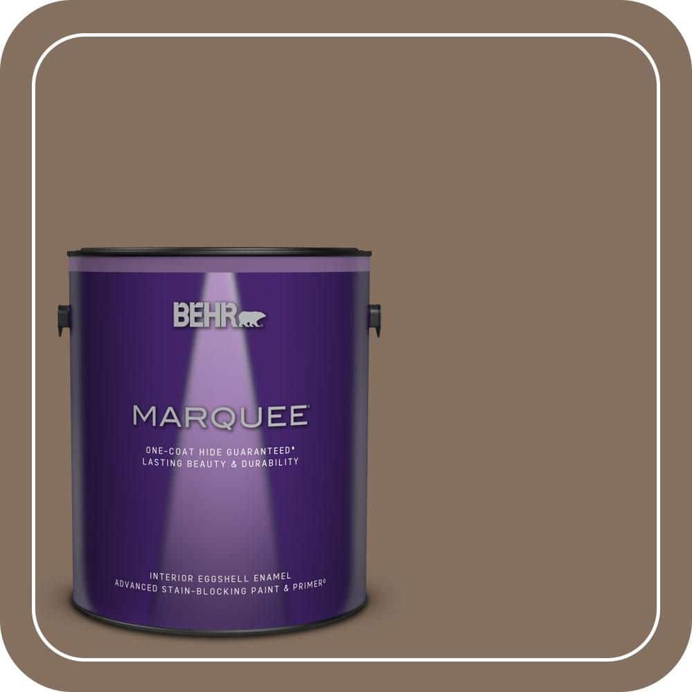 BEHR MARQUEE 1 gal. #N230-6 Whiskey Barrel One-Coat Hide Eggshell Enamel Interior Paint & Primer
