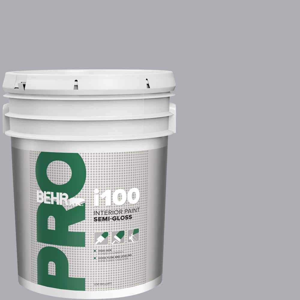 BEHR PRO 5 gal. #760E-3 Gray Timber Wolf Semi-Gloss Interior Paint