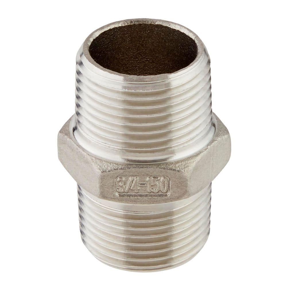 ProLine 3/4 in. x Close MIP Stainless Steel Hex Nipple (4)