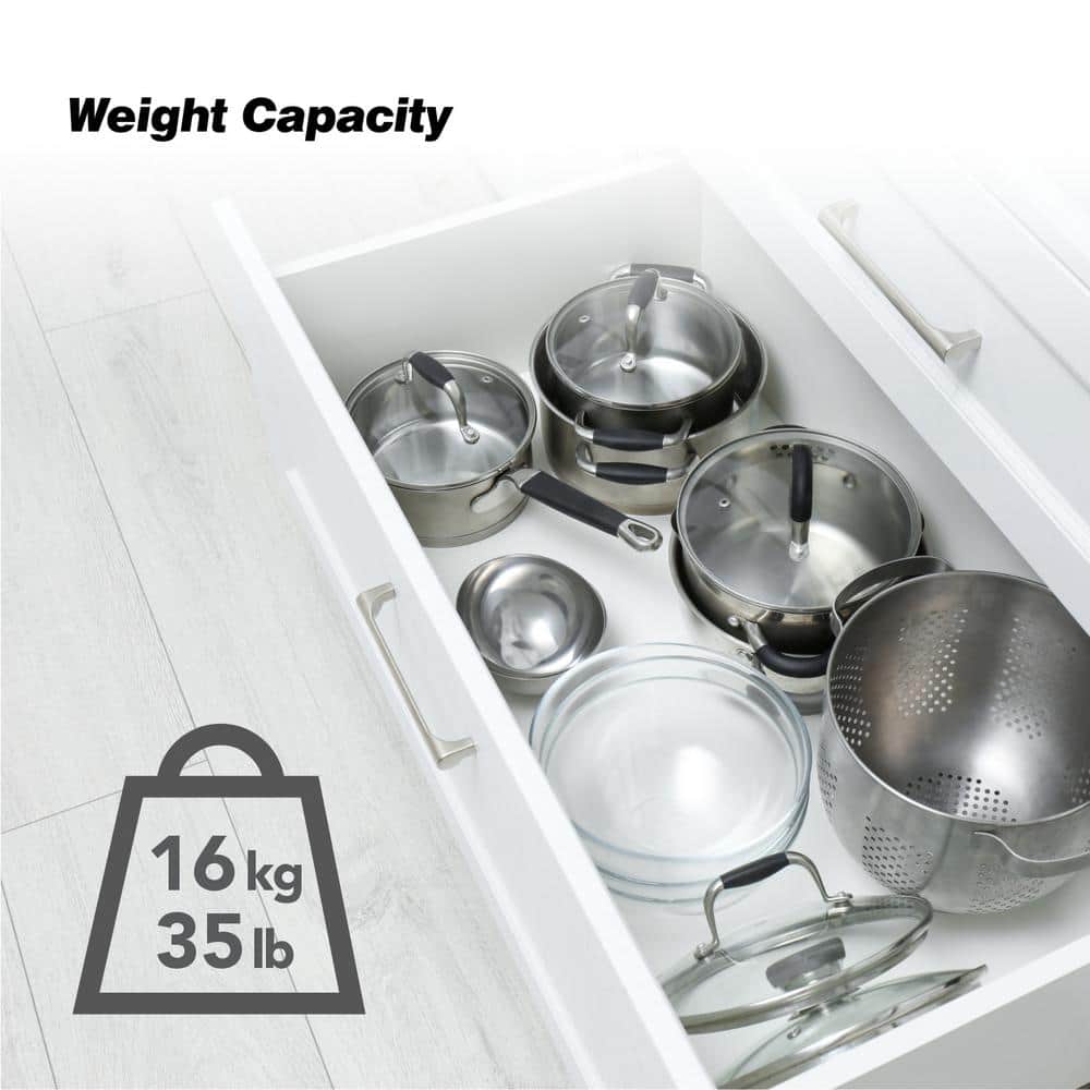 Accuride 20-7/8 in. (530 mm) 3/4 Extension Center Undermount Ball Bearing Drawer Slide (2)