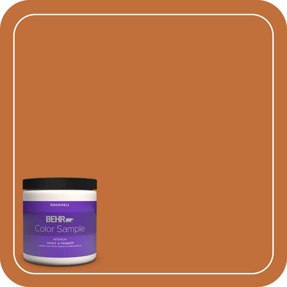 BEHR PREMIUM PLUS 8 oz. #S-H-260 Tiger Stripe Eggshell Enamel Interior Paint & Primer Color Sample