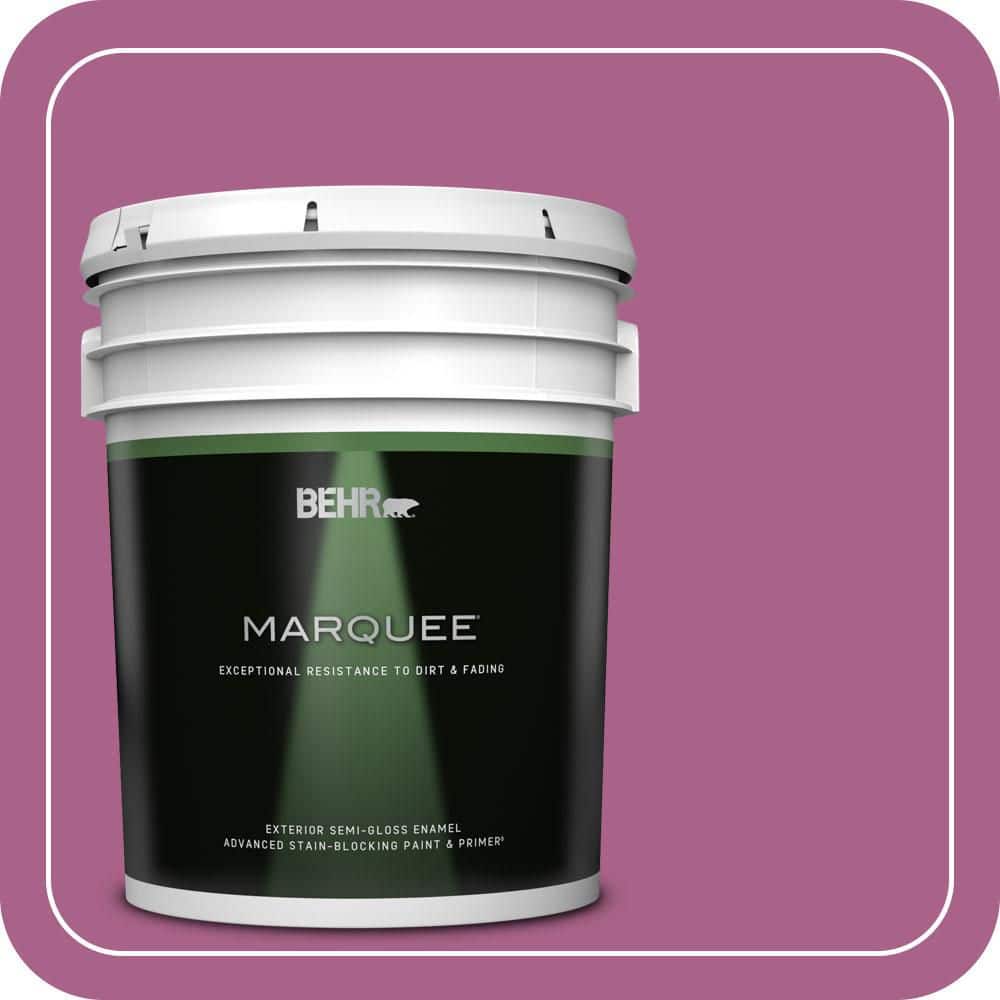BEHR MARQUEE 5 gal. #690B-6 Wild Mulberry Semi-Gloss Enamel Exterior Paint & Primer