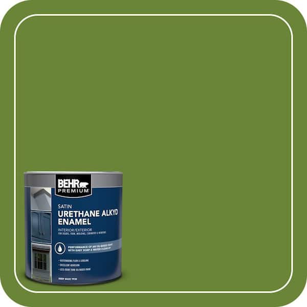 BEHR PREMIUM 1 qt. #P370-7 Sun Valley Satin Enamel Urethane Alkyd Interior/Exterior Paint (2)