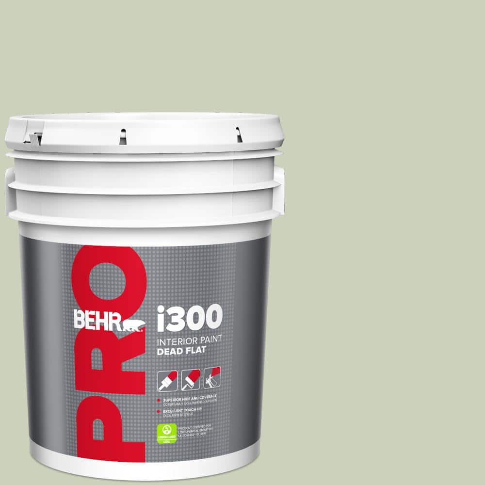 BEHR PRO 5 gal. #PPU10-09 Chinese Jade Dead Flat Interior Paint