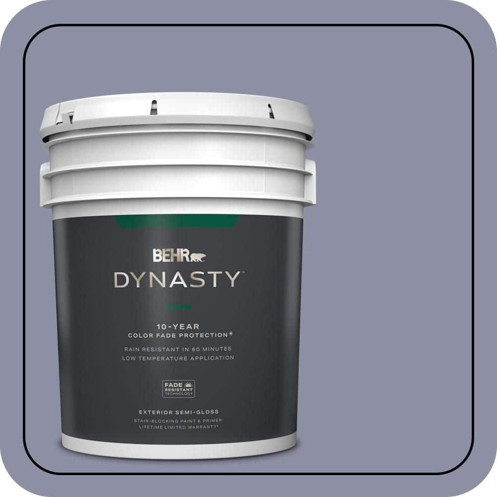 BEHR DYNASTY 5 gal. #S550-4 Camelot Semi-Gloss Enamel Exterior Stain-Blocking Paint & Primer