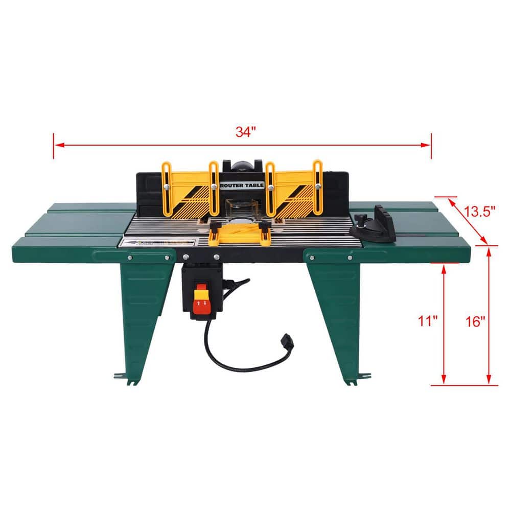Busdays Electric Benchtop Router Table Wood Working Tool, Green (2)