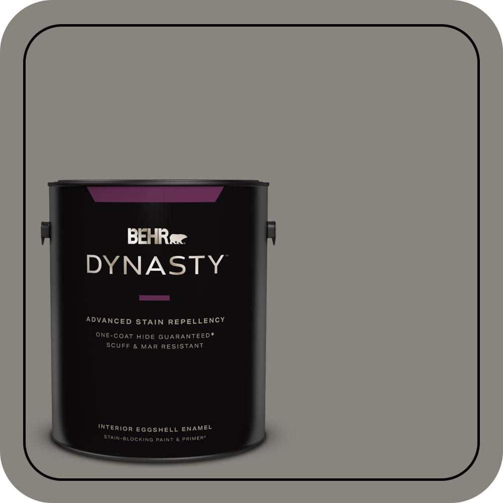 BEHR DYNASTY 1 gal. #PPU24-07 Barnwood Gray Eggshell Enamel Interior Stain-Blocking Paint & Primer