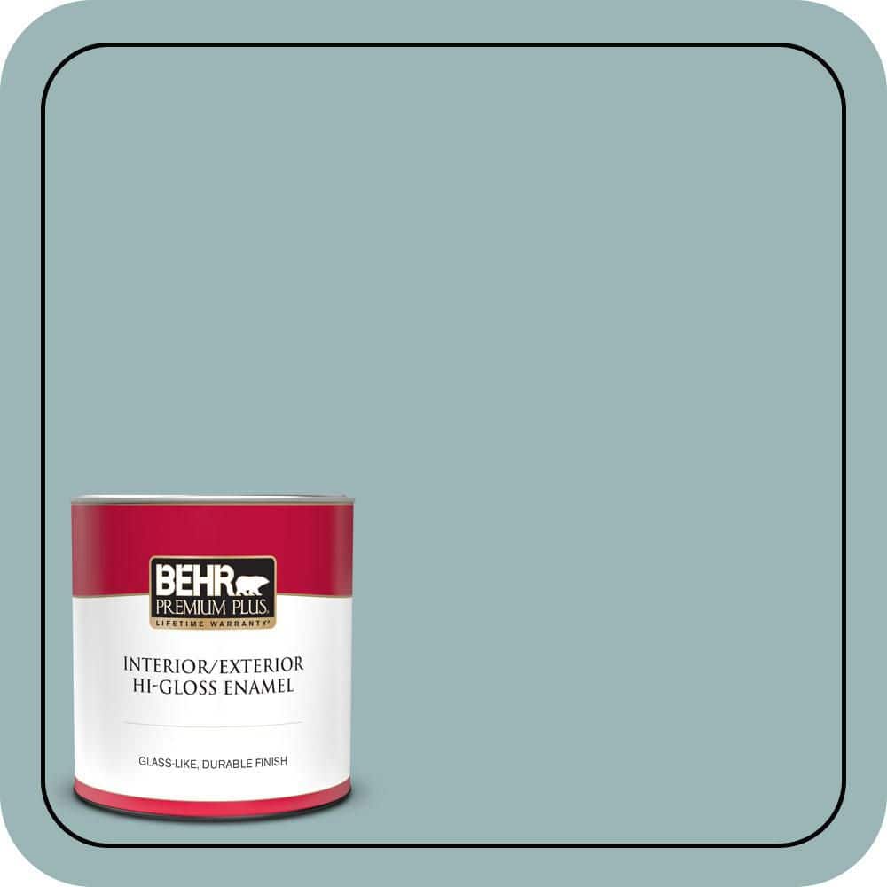 BEHR PREMIUM PLUS 1 qt. #PPU13-12 Harmonious Hi-Gloss Enamel Interior/Exterior Paint & Primer (1)