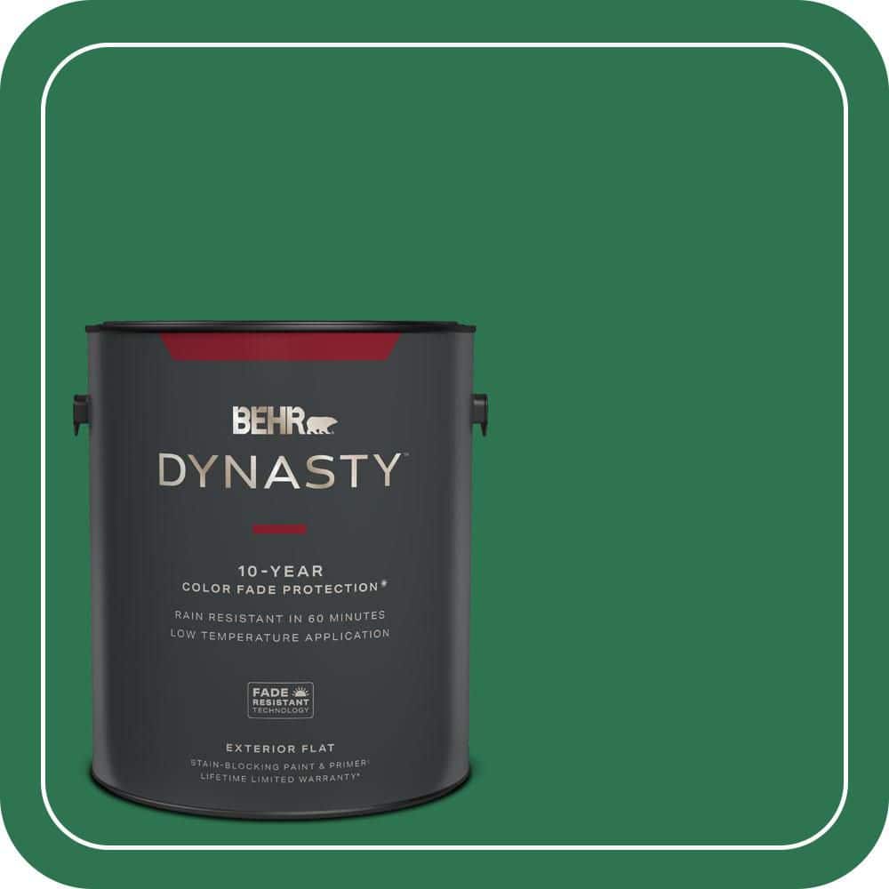 BEHR DYNASTY 1 gal. #P420-7 Crown Jewel Flat Exterior Stain-Blocking Paint & Primer