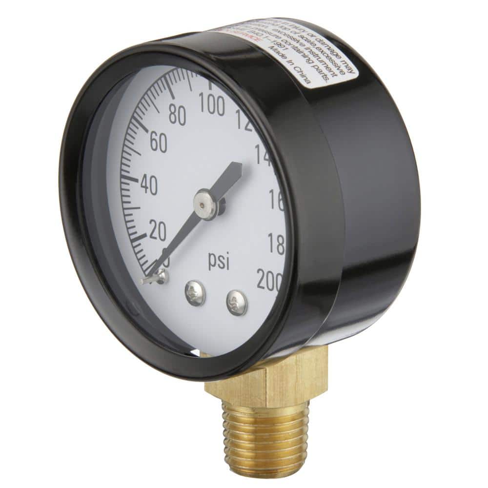 Water Source 200 PSI Pressure Gauge with 1/4 in. Lower Connection (2)