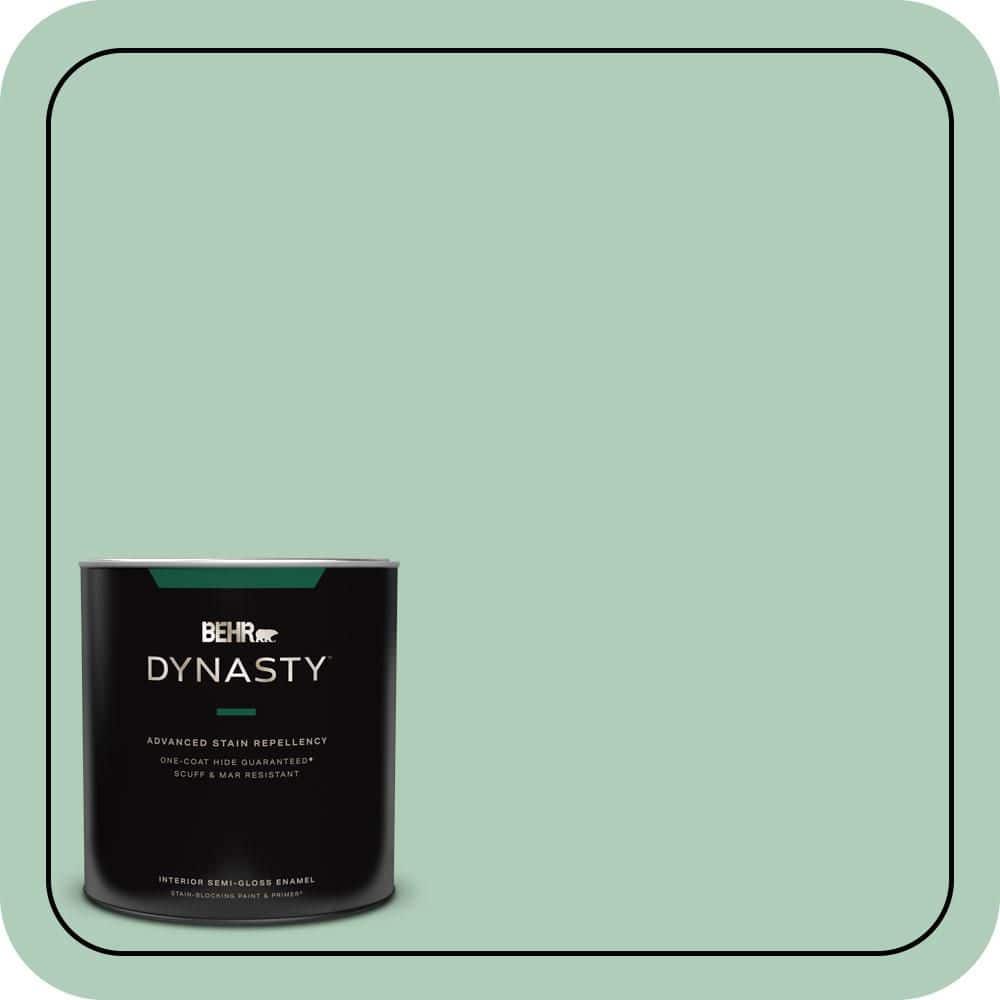 BEHR DYNASTY 1 qt. #T13-12 Jazzy Jade Semi-Gloss Enamel Interior Stain-Blocking Paint and Primer