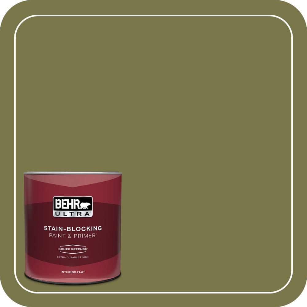 BEHR ULTRA 1 qt. #S340-7A Garnish Extra Durable Flat Interior Paint & Primer