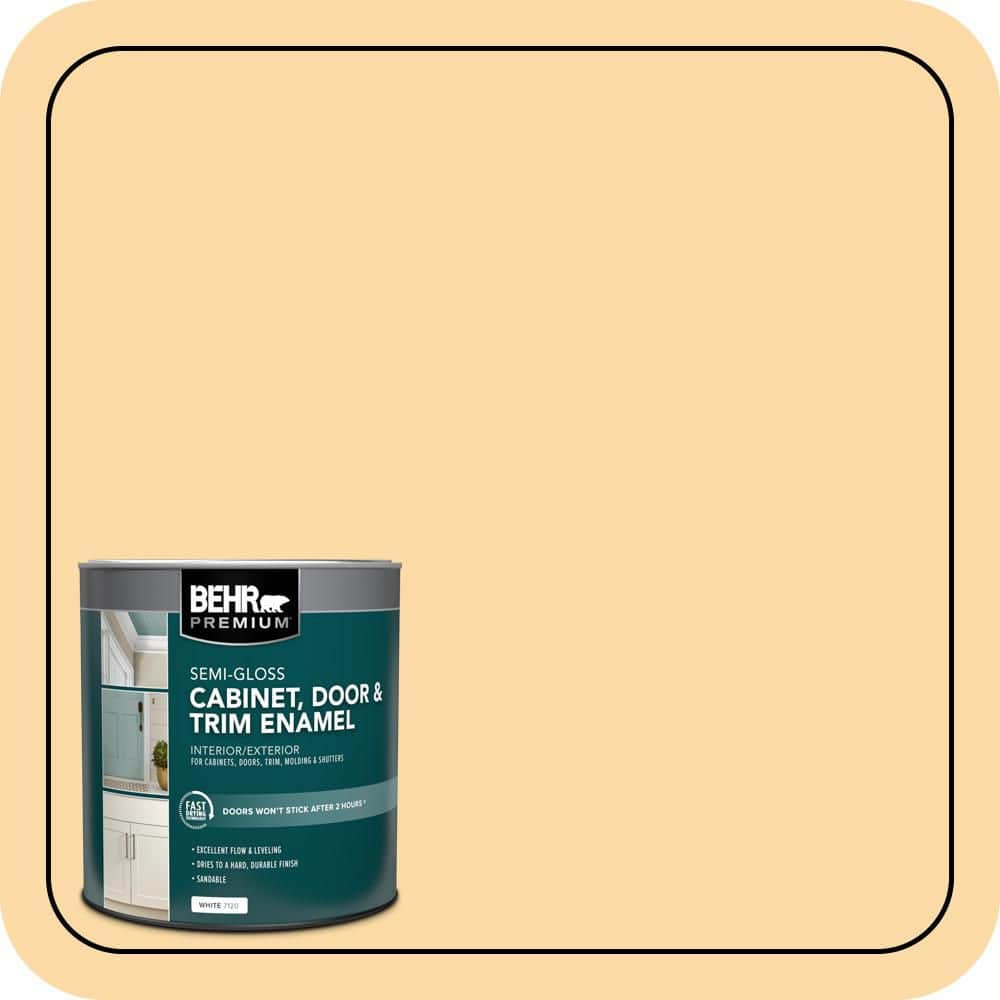 BEHR PREMIUM 1 qt. #M290-3 Corn Stalk Semi-Gloss Enamel Interior/Exterior Cabinet, Door & Trim Paint