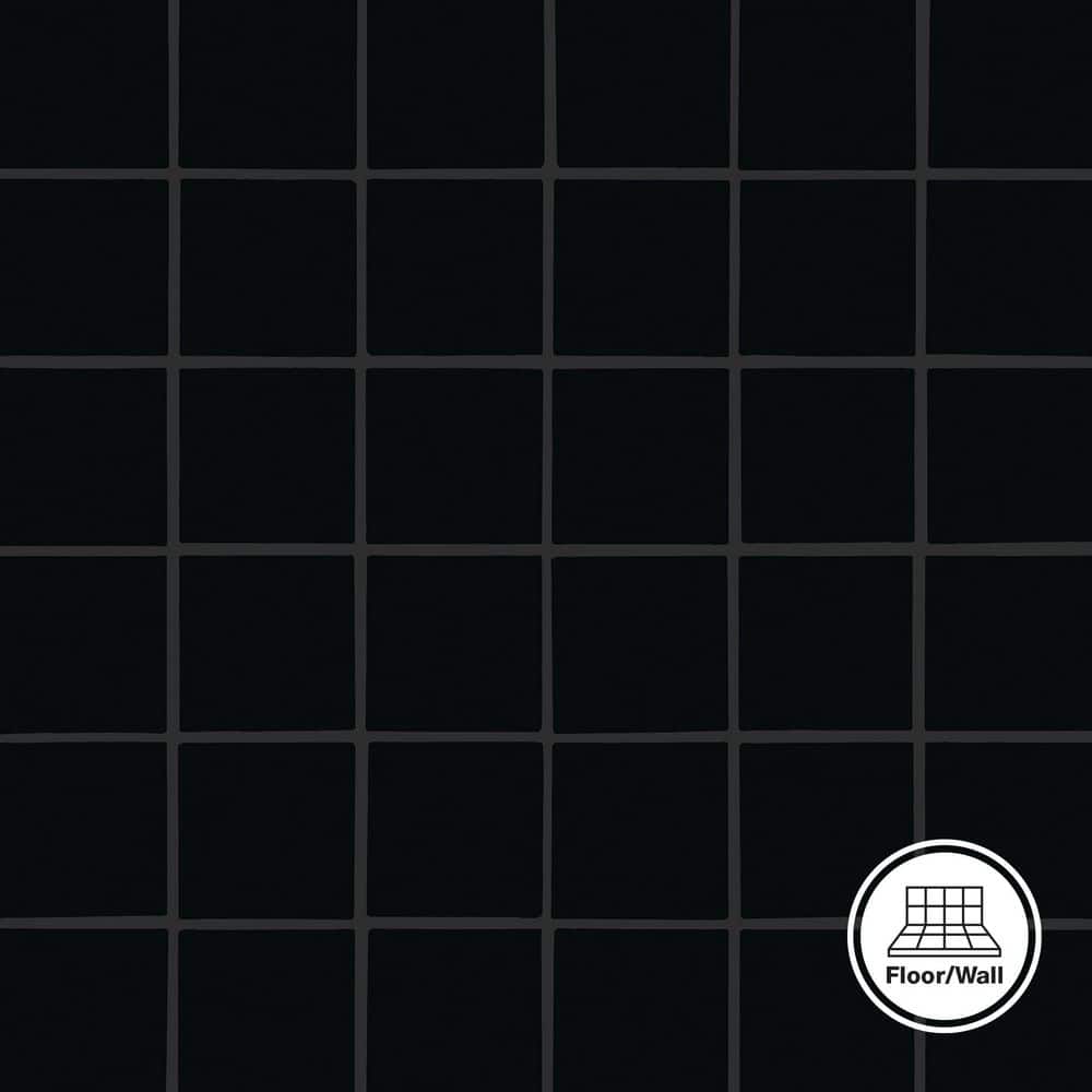 Daltile Restore Black 12 in. x 12 in. Matte Ceramic Mosaic Tile (1 sq. ft./Each)