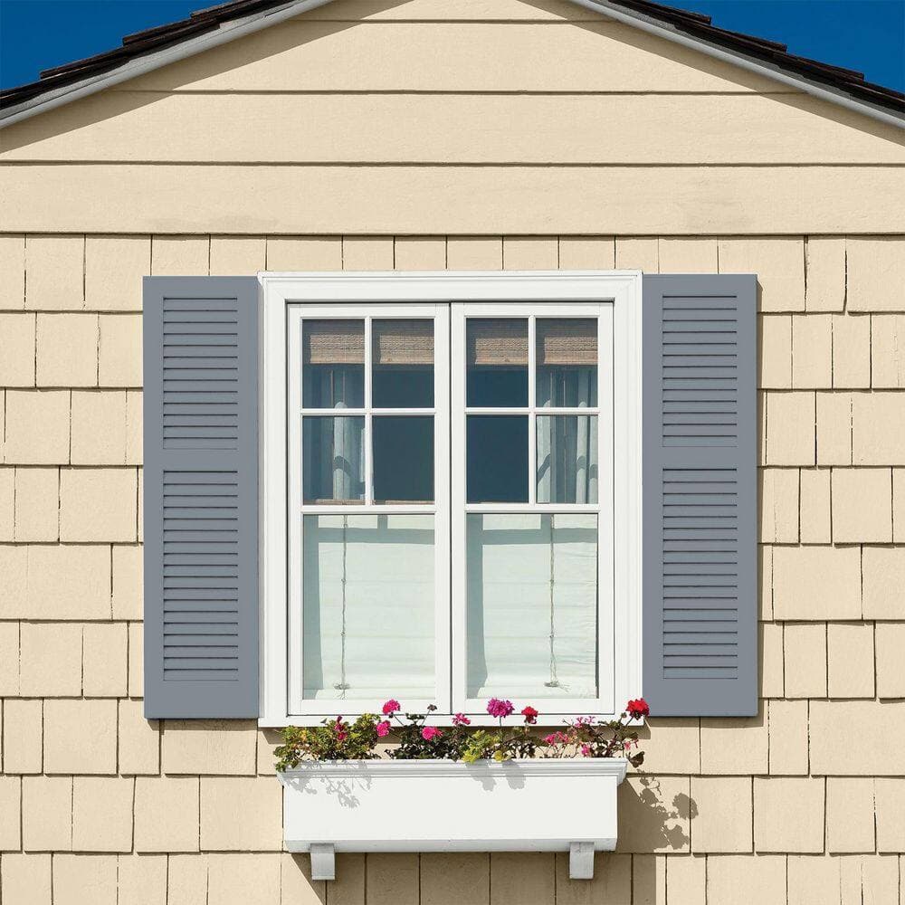 Glidden Premium 1 qt. PPG0993-5 Superhero Gray Satin Exterior Latex Paint (4)