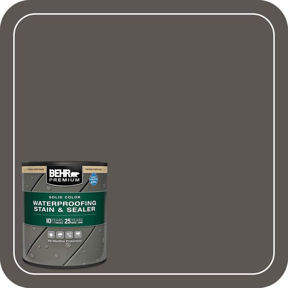 BEHR PREMIUM 1 qt. #MQ2-62 Peppery Solid Color Waterproofing Exterior Wood Stain and Sealer (1)