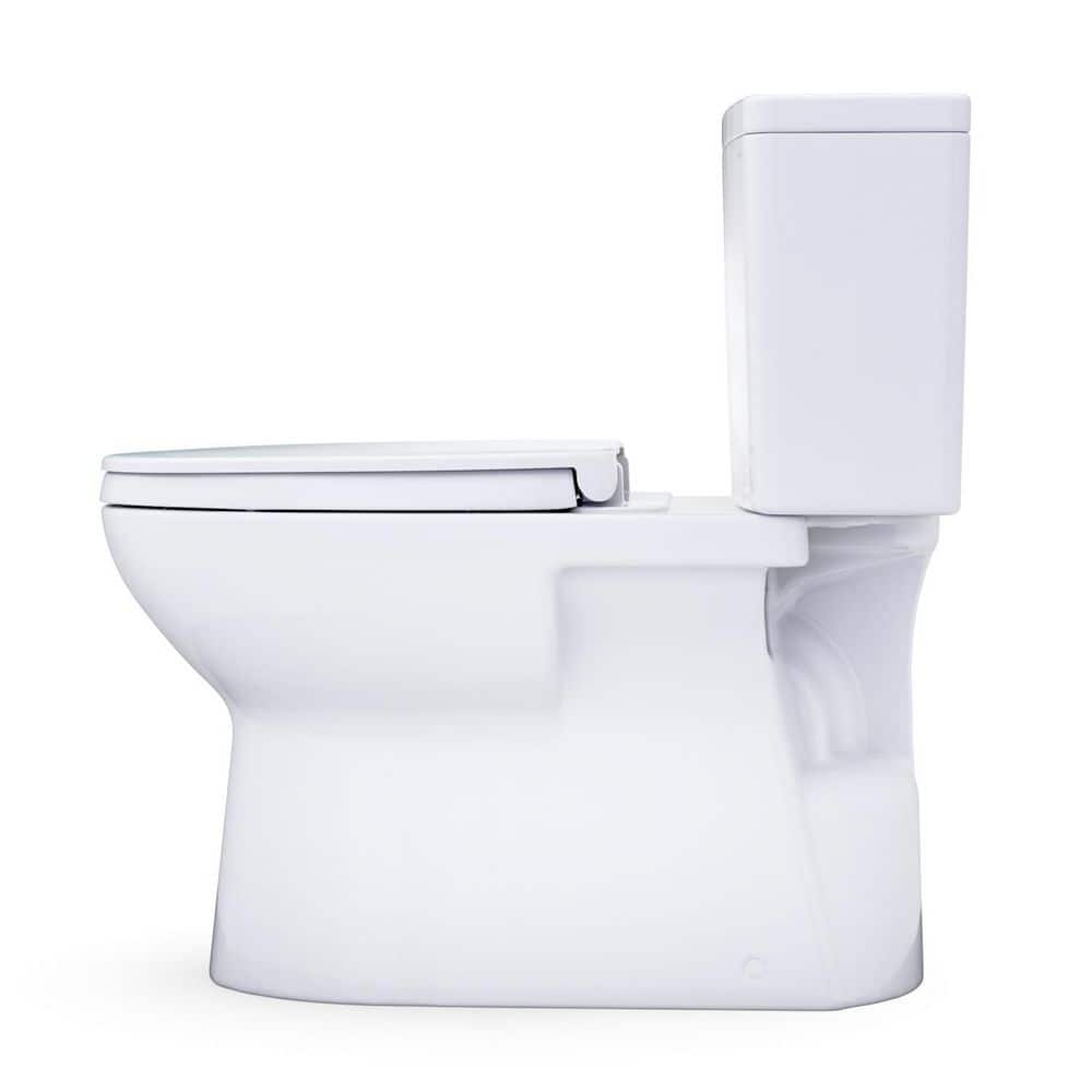 TOTO Glaston 12 in. Rough In 2-Piece 1.28 GPF Single Flush Elongated Toilet in Cotton White, SoftClose Seat Included (3)