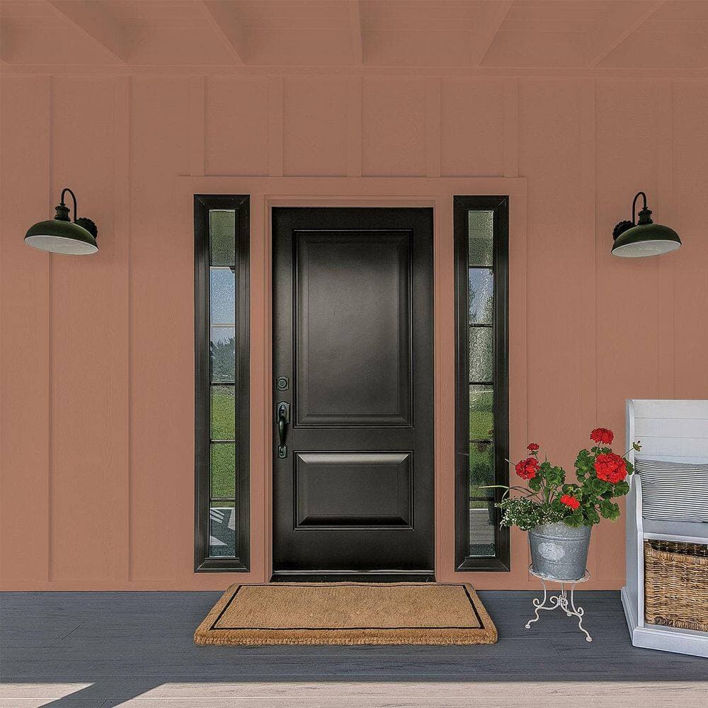 Glidden Premium 1 gal. Prairie Fire PPG1071-6 Flat Exterior Latex Paint (4)