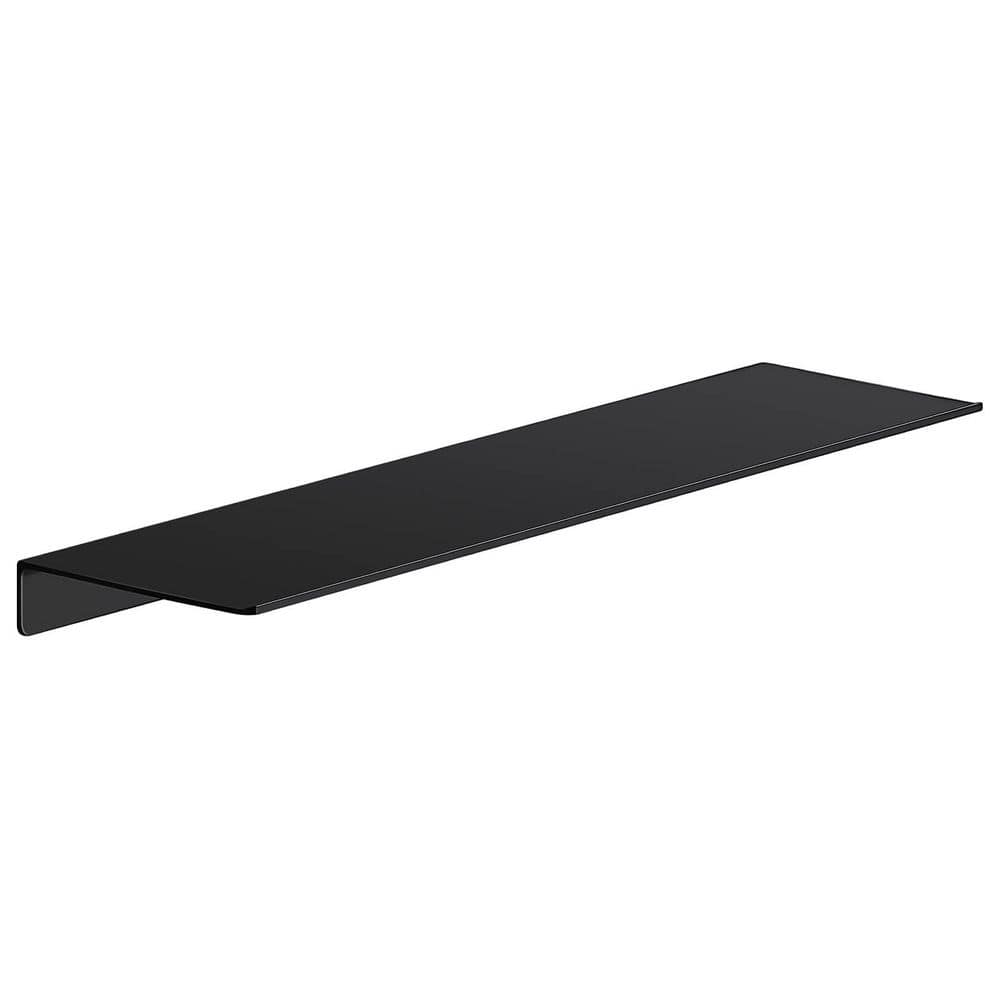 NVNOO 20 in. Black Metal Floating Shelf for Bathroom Wall Storage (1)