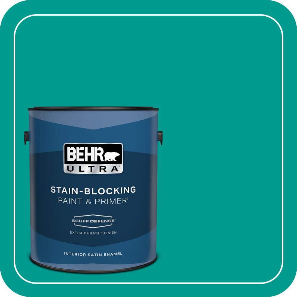 BEHR ULTRA 1 gal. #P450-6 Tropics Extra Durable Satin Enamel Interior Paint & Primer