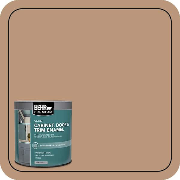 BEHR PREMIUM 1 qt. #N250-4 Artisan Crafts Satin Enamel Interior/Exterior Cabinet, Door & Trim Paint (2)