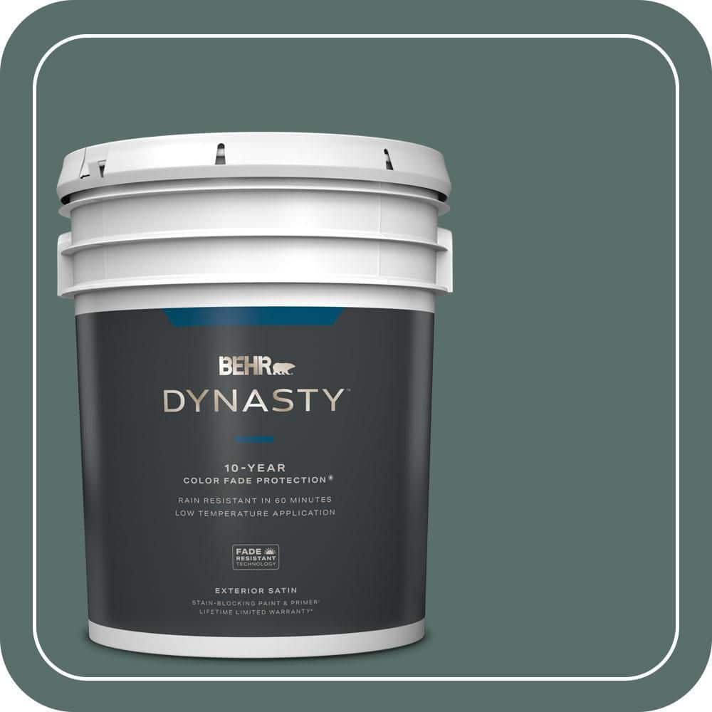 BEHR DYNASTY 5 gal. #490F-6 Agave Frond Satin Enamel Exterior Stain-Blocking Paint & Primer