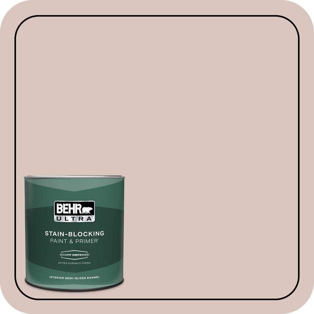 BEHR ULTRA 1 qt. #PPU2-06 Wisp of Mauve Extra Durable Semi-Gloss Enamel Interior Paint & Primer