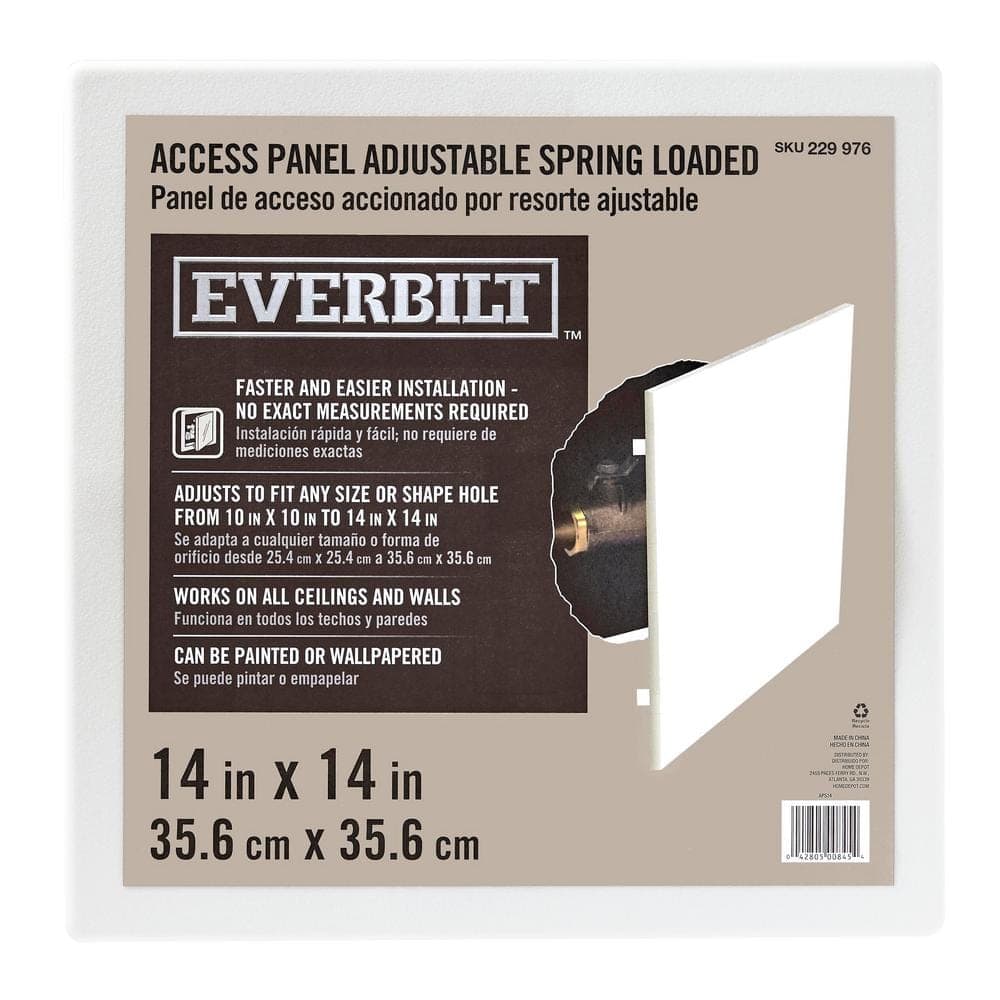 Everbilt 14 in. 14 in. Adjustable Spring Loaded Plastic Access Panel (4)