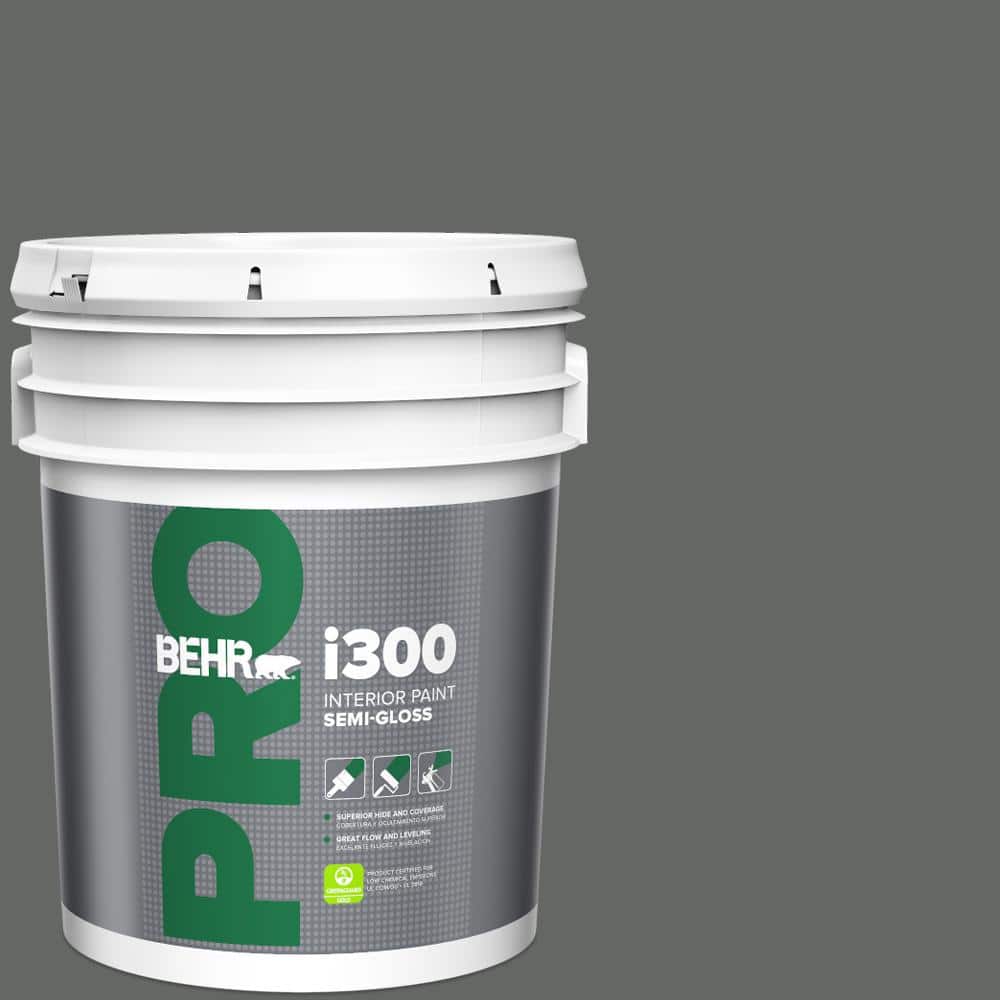 BEHR PRO 5 gal. #PPU25-02 Black Locust Semi-Gloss Interior Paint