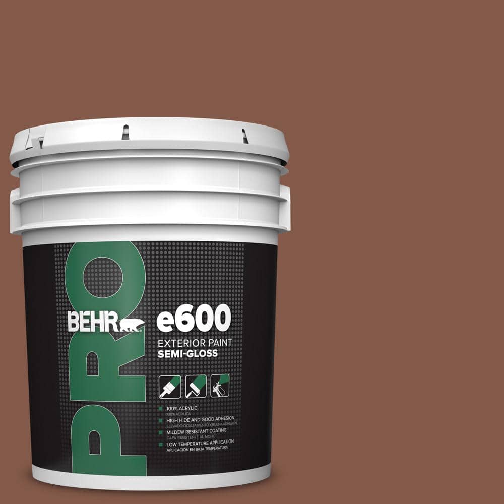 BEHR PRO 5 gal. #QE-15 Iron Oxide Semi-Gloss Exterior Paint